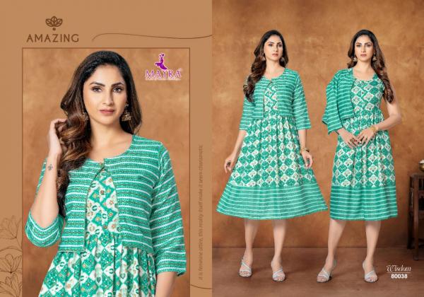 Mayra Wisdom Fancy Rayon Print  Kurti Collection